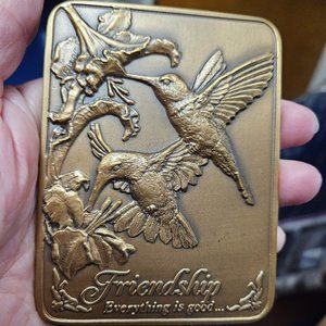 1990 Madison 14oz. Bronze Paperweight w/ Gerald C. Henry "Friendship" Poem